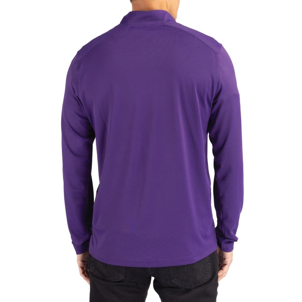 ECU Pirates Cutter & Buck Virtue DryTec Quarter-Zip Pullover - Purple